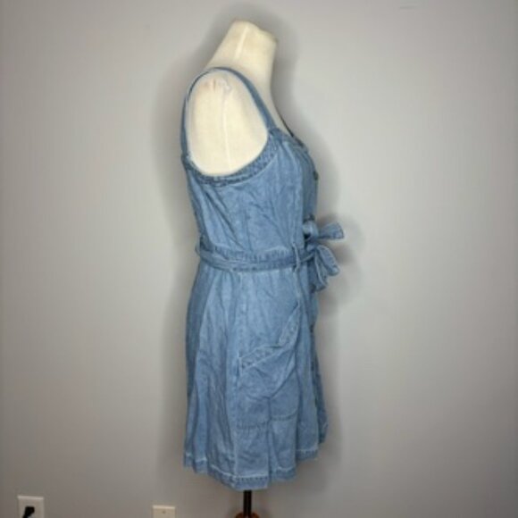 Rails- Blue Denim Dress with Belt - Picture 5 of 7